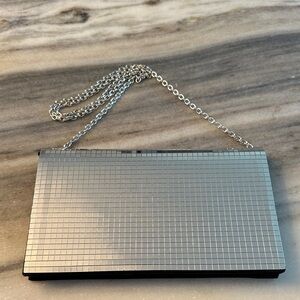 I. MAGNIN MIRROR METALLIC EVENING CLUTCH